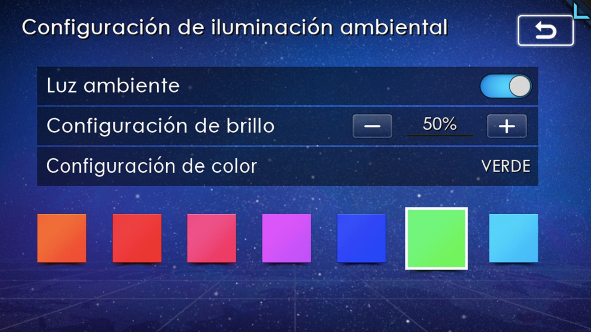 Luz de Ambiente Configurable